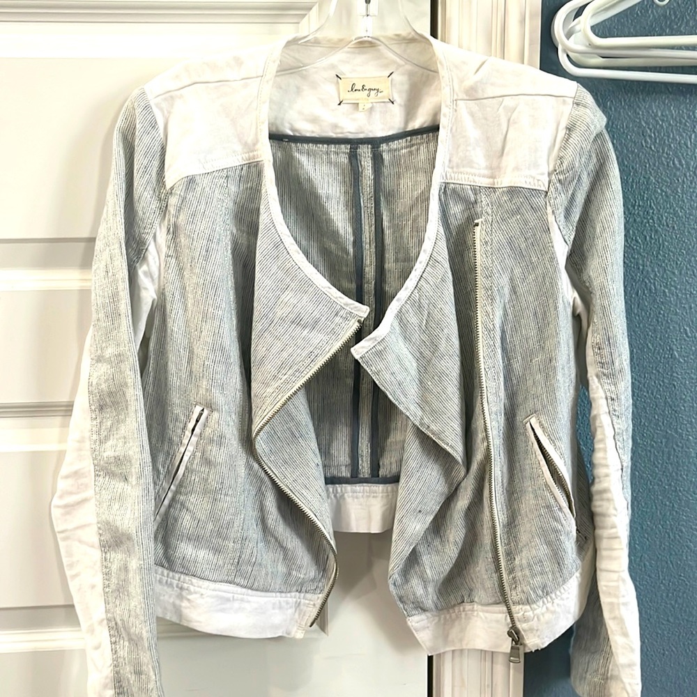 NWOT LOU AND GREY LINEN JACKET MOTORCYCLE